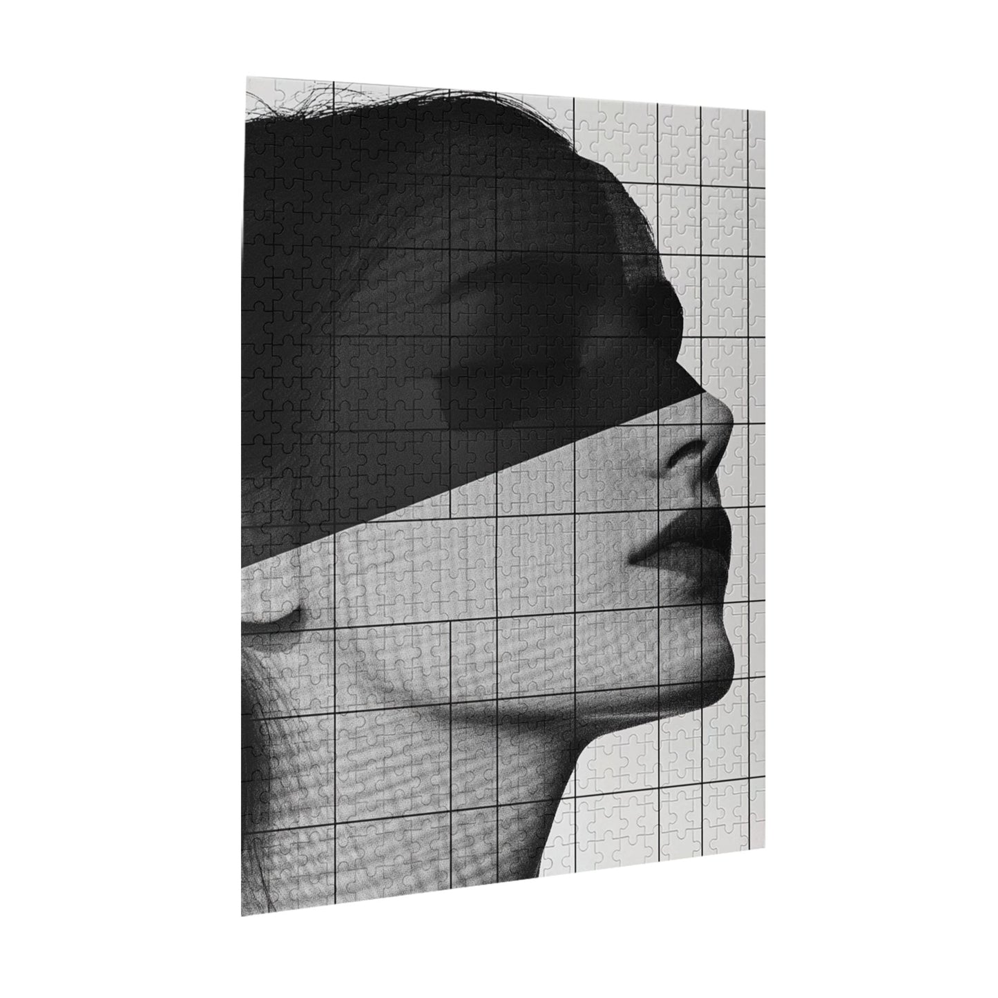 🖤 500-Piece Black & White Minimalist Art Puzzle - Abstract Portrait 🧩