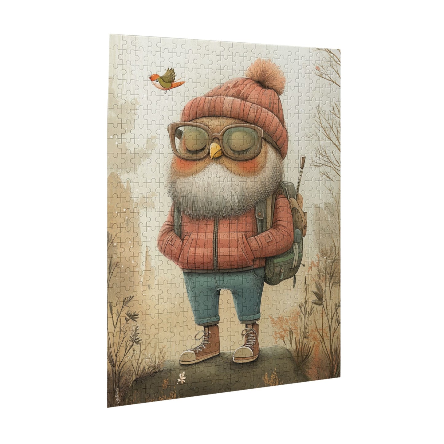 🧩 500-Piece Vintage Adventure Owl Jigsaw Puzzle - Creative Illustration Puzzle 🎨