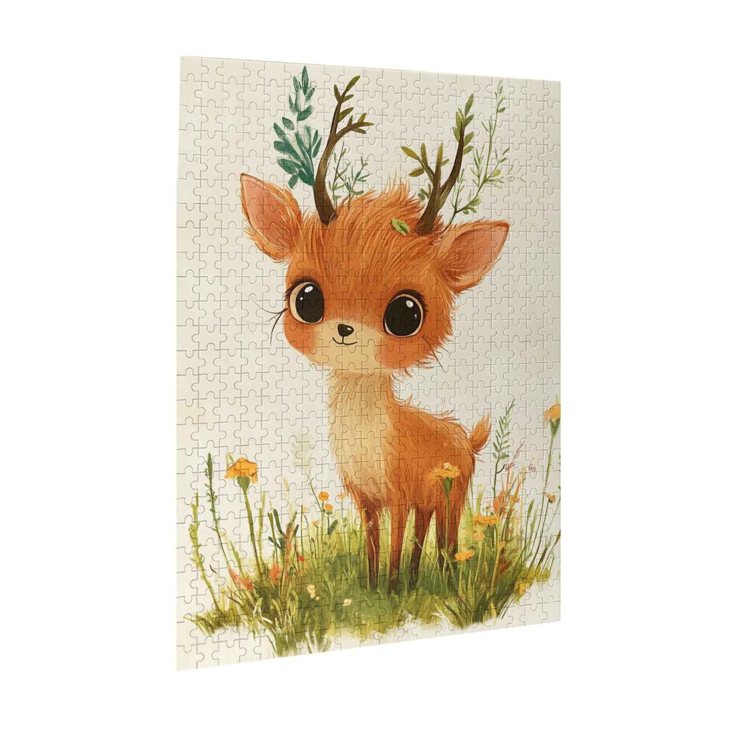 🦌 500-Piece Adorable Forest Deer Jigsaw Puzzle - Whimsical Illustration Puzzle 🧩