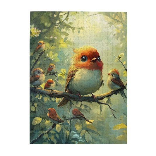 Beautiful Bird Illustration Puzzle - 500-Piece Jigsaw for Adults (38x52cm)