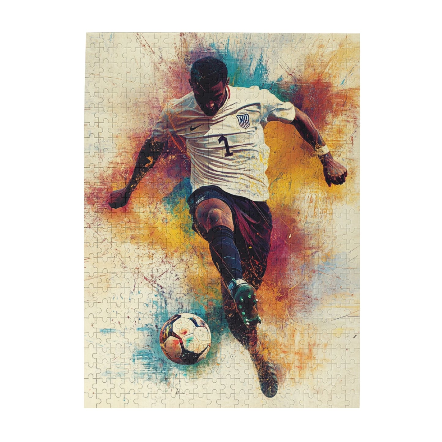 Dynamic Soccer Art Puzzle - 500-Piece Sports-Themed Jigsaw (38x52cm)