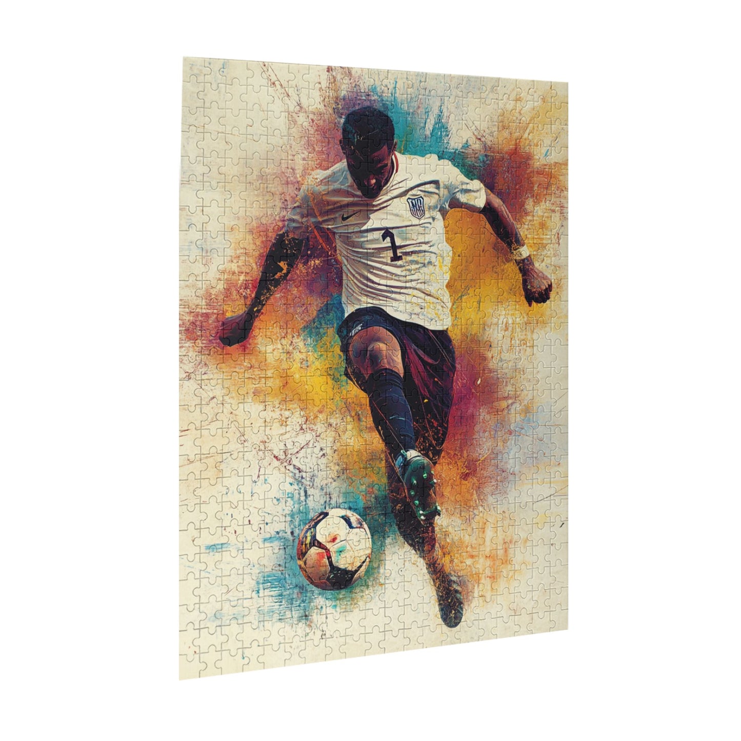 Dynamic Soccer Art Puzzle - 500-Piece Sports-Themed Jigsaw (38x52cm)