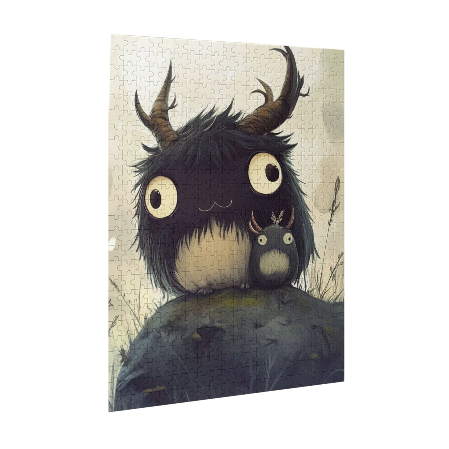 Adorable Forest Monster Puzzle - 500 Pieces High-Quality Wooden Jigsaw (38x52cm)