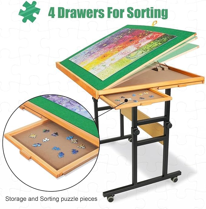 💥Last Day Sale⏰Adjustable Puzzle Table with Legs